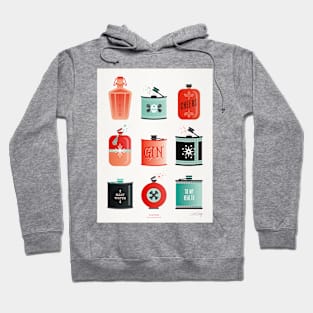 flasks red turquoise Hoodie